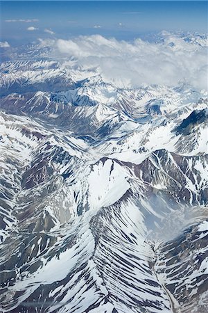 The Andes, snow-covered mountain range, aerial view Stock Photo - Premium Royalty-Free, Code: 632-01637967