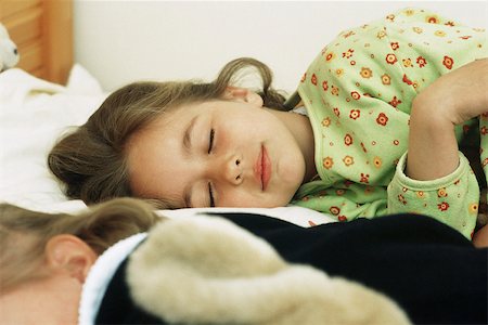 simsearch:640-06963757,k - Girls sleeping in pajamas Stock Photo - Premium Royalty-Free, Code: 632-02744771