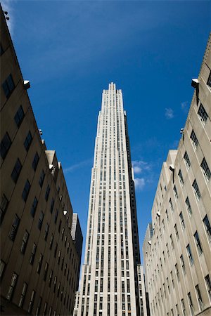 GE building, Rockefeller Center, Manhattan, New York City, low angle view Stock Photo - Premium Royalty-Free, Code: 632-03026809