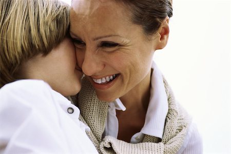 simsearch:632-05816381,k - Mother and young son affectionately embracing Stock Photo - Premium Royalty-Free, Code: 632-03026948