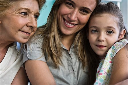 Young girl with mother and grandmother, portrait Stock Photo - Premium Royalty-Free, Code: 632-03083180