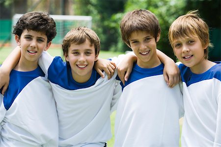 Young soccer teammates, portrait Stock Photo - Premium Royalty-Free, Code: 632-03500656