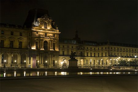 facade lighting on the louvre - France, Paris, The Louvre at night Stock Photo - Premium Royalty-Free, Code: 632-03500722