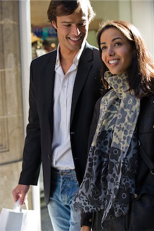 Couple walking together outdoors Stock Photo - Premium Royalty-Free, Code: 632-03779694