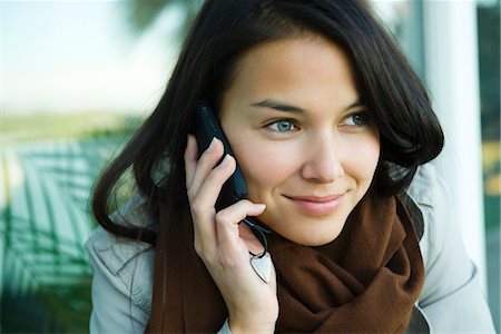 simsearch:632-05401320,k - Young woman using cell phone, portrait Stock Photo - Premium Royalty-Free, Code: 632-03847831