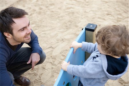 simsearch:632-03848361,k - Father and toddler son playing on playground Stock Photo - Premium Royalty-Free, Code: 632-03848332