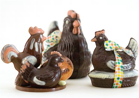 simsearch:6113-07790394,k - Chocolate chickens Stock Photo - Premium Royalty-Free, Code: 633-01273928