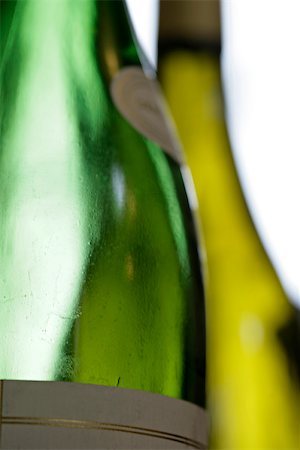 Two emZSy wine bottles, cropped view Stock Photo - Premium Royalty-Free, Code: 633-02417803