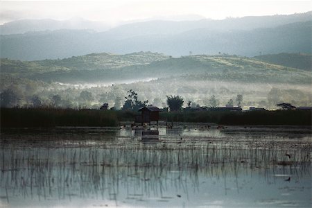 Myanmar (Burma), landscape with wetlands and rolling hills Foto de stock - Sin royalties Premium, Código: 633-03194618