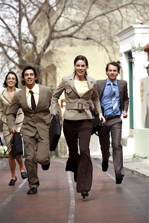 running a marathon - Business people running Stock Photo - Premium Royalty-Free, Code: 644-01825423