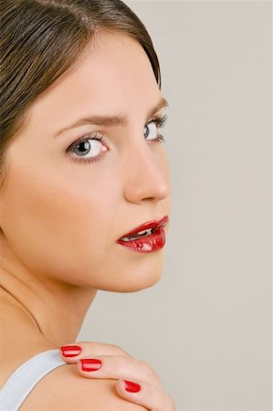 simsearch:644-02153088,k - Female young adult face Stock Photo - Premium Royalty-Free, Code: 644-02153056