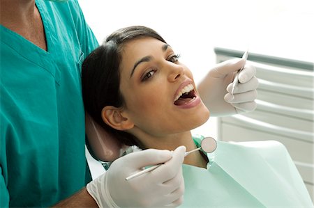 dental care woman - Patient at the dentist Stock Photo - Premium Royalty-Free, Code: 644-03659543