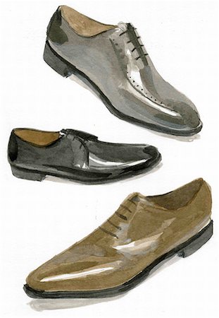 shoe art - Male dress shoes Stock Photo - Premium Royalty-Free, Code: 645-01826197