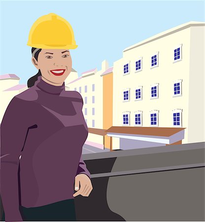 Front view of a female architect Stock Photo - Premium Royalty-Free, Code: 645-02153421