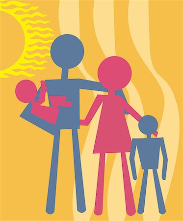 Family standing together Stock Photo - Premium Royalty-Free, Code: 645-02153538