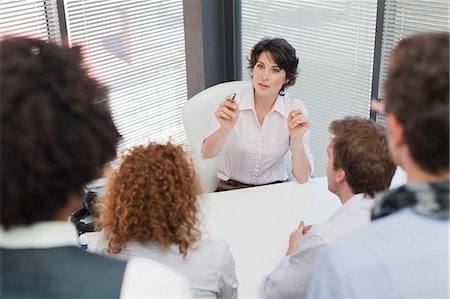simsearch:649-06040639,k - Business people talking in office Stock Photo - Premium Royalty-Free, Code: 649-06000843
