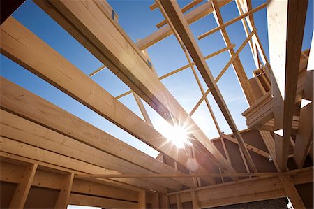 sun flare - Interior of building under construction Stock Photo - Premium Royalty-Free, Code: 649-06113880