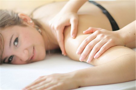simsearch:649-06164622,k - Close up of woman having massage Stock Photo - Premium Royalty-Free, Code: 649-06305844
