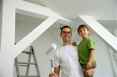 simsearch:6113-06626289,k - Father and son painting new house Stock Photo - Premium Royalty-Free, Code: 649-06532945