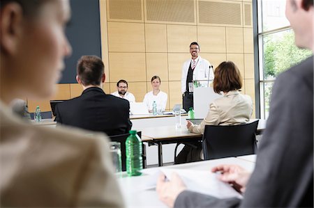 speaker - Doctors giving talk in conference room Stock Photo - Premium Royalty-Free, Code: 649-06622076