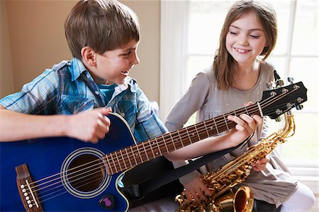 simsearch:614-06719795,k - Children playing music together Stock Photo - Premium Royalty-Free, Code: 649-06716505