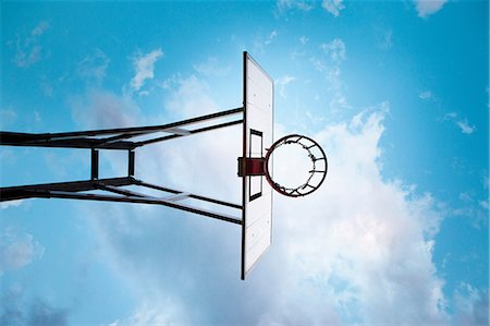 Basketball hoop, low angle Stock Photo - Premium Royalty-Free, Code: 649-06812730