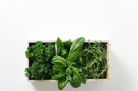 rectangled - Window box of growing salad leaves Stock Photo - Premium Royalty-Free, Code: 649-06830135