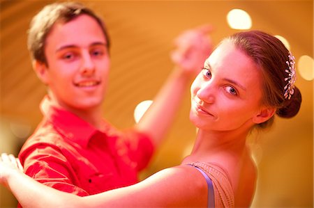 Young man and teenage girl ballroom dancers, portrait Stock Photo - Premium Royalty-Free, Code: 649-07063955