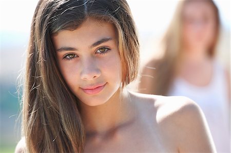 simsearch:649-07239584,k - Portrait of teenage girl, focus on foreground Stock Photo - Premium Royalty-Free, Code: 649-07239568