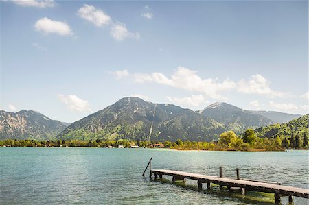 deutschland - Pier on Lake Tegernsee, Bavaria, Germany Stock Photo - Premium Royalty-Free, Code: 649-07279587