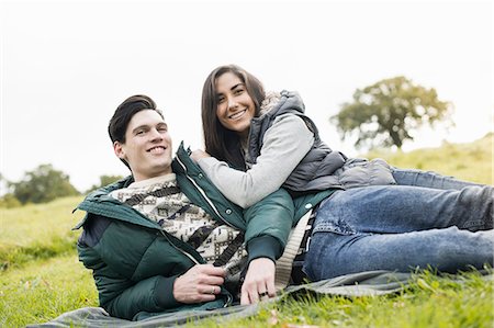 simsearch:649-07279678,k - Young couple resting in park Stock Photo - Premium Royalty-Free, Code: 649-07279636
