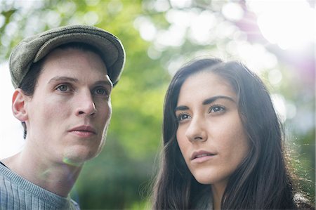 simsearch:649-07279678,k - Portrait of young couple, man wearing flat cap Stock Photo - Premium Royalty-Free, Code: 649-07279667