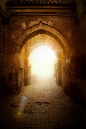 Archway with sunlight, Marrakech, Morocco Stock Photo - Premium Royalty-Free, Code: 649-07279745