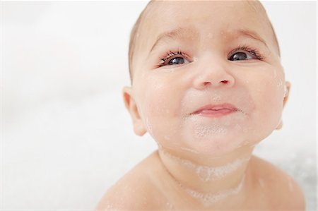 Baby at bathtime Stock Photo - Premium Royalty-Free, Code: 649-07280695