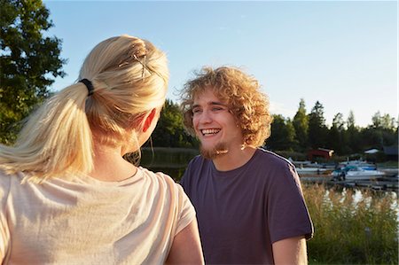 simsearch:649-07239413,k - Happy young couple in conversation, Gavle, Sweden Stock Photo - Premium Royalty-Free, Code: 649-07280962