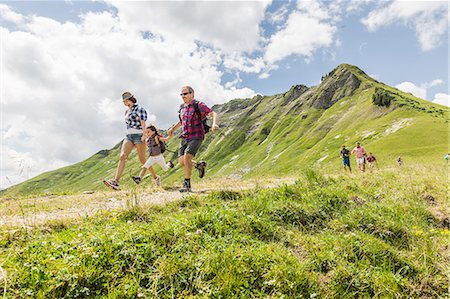 Group of friends hiking, Tyrol, Austria Stock Photo - Premium Royalty-Free, Code: 649-07437606