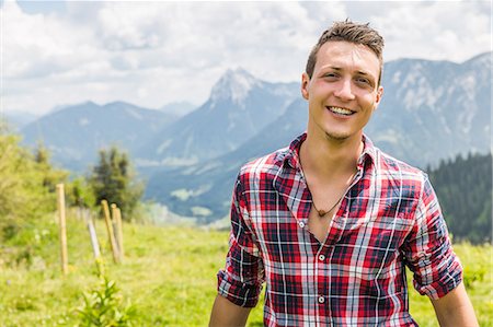 Portrait of young man, Tyrol, Austria Stock Photo - Premium Royalty-Free, Code: 649-07437603