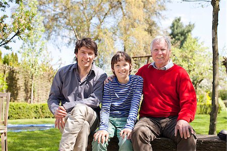 portrait of a grandfather and grandson - Portrait of three generation family Stock Photo - Premium Royalty-Free, Code: 649-07438087