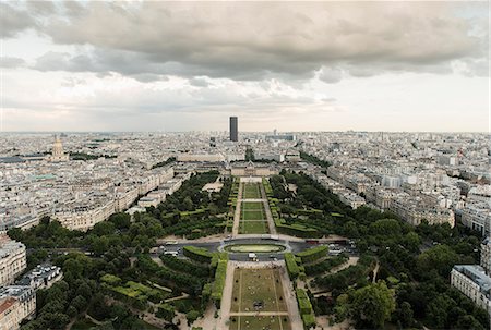 paris landmark - View from top of Eiffel Tower, Paris, France Stock Photo - Premium Royalty-Free, Code: 649-07438104