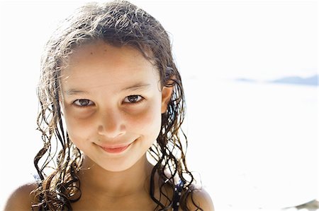 simsearch:649-07585546,k - Portrait of girl with wet hair Stock Photo - Premium Royalty-Free, Code: 649-07585548