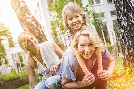 family outdoors active - Three generation of women together Stock Photo - Premium Royalty-Free, Code: 649-07905148