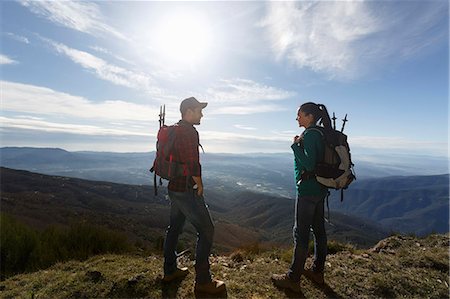 simsearch:649-07437331,k - Hikers enjoying view from hilltop, Montseny, Barcelona, Catalonia, Spain Stock Photo - Premium Royalty-Free, Code: 649-08060461