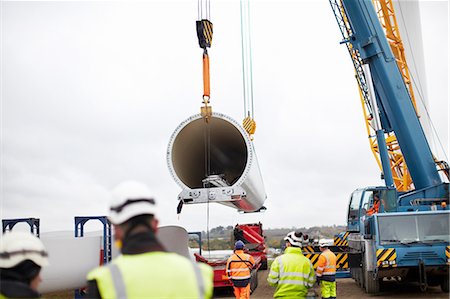 environmental engineer - Engineers working on wind turbine Stock Photo - Premium Royalty-Free, Code: 649-08085534