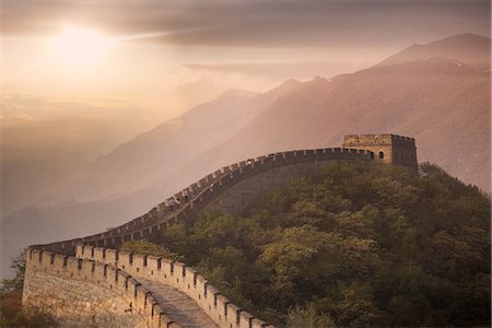 The Great Wall at Mutianyu, Bejing, China Stock Photo - Premium Royalty-Free, Code: 649-08086779