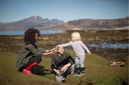 skye scotland - Mother showing son rock, Isle of Skye, Hebrides, Scotland Stock Photo - Premium Royalty-Free, Code: 649-08144426