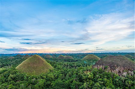 philippines landscape image - Chocolate hills, Bohol, Philippines Stock Photo - Premium Royalty-Free, Code: 649-08180322