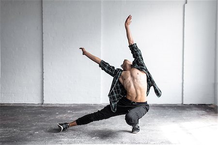 dancing white background - Dancer practising in studio Stock Photo - Premium Royalty-Free, Code: 649-08180635