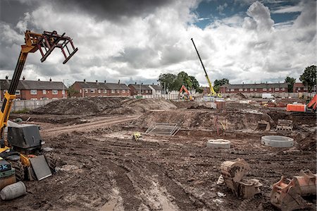 Tractor on construction site Stock Photo - Premium Royalty-Free, Code: 649-08238250