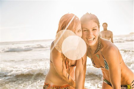 simsearch:649-07585546,k - Portrait of two women wearing bikini's on beach, Cape Town, South Africa Stock Photo - Premium Royalty-Free, Code: 649-08544022