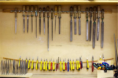 simsearch:649-06164558,k - Carpentry tools stored in handmade cupboard Photographie de stock - Premium Libres de Droits, Code: 649-08565353